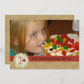 ホホホホホリデーズカスタマイズホリーフォトカード シーズンカード (正面/裏面)