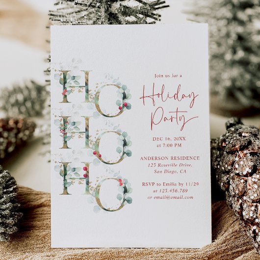 ホホホホホリデーパーティー 招待状