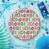 ホホホホホリデーフェスティバルレッドグリーンシースナモダンーズ ペーパープレート (パーティー)