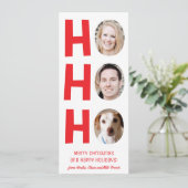 ホホホホホリデーフォトカードとバックアパターン（の模様が）あるー シーズンカード (スタンド正面)