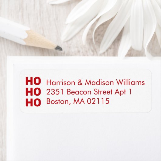 ホホホホホワイトクリスマス差出人住所 ラベル (インサイチュ)