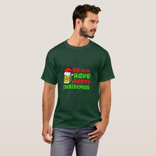 ホホホホホーは美しいクリスマスを持っている Tシャツ (正面フル)