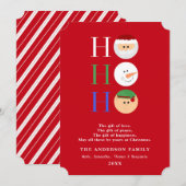 ホホホホホーキュートなクリスマスキャラクターフラットカード シーズンカード (正面/裏面)