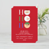 ホホホホホーキュートなクリスマスキャラクターフラットカード シーズンカード (スタンド正面)