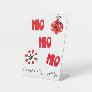 ホホホホホー赤いベルとライト 台座サイン