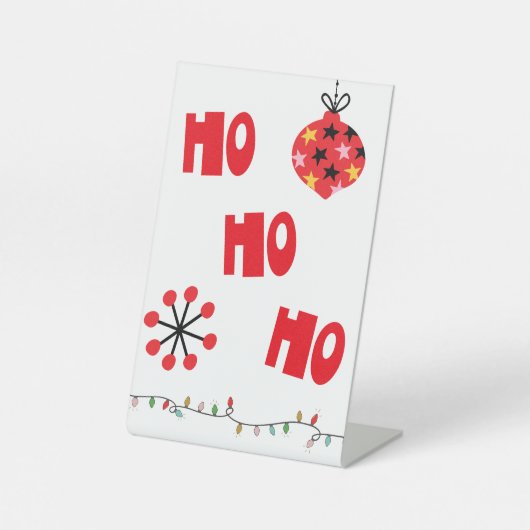 ホホホホホー赤いベルとライト 台座サイン (正面)