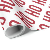 ホホホホホー赤いホワイトパターンクリスマス ラッピングペーパー (ロールコーナー)