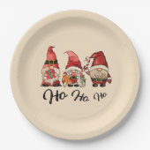 ホホホホホ!かわいい北欧格言クリスマス ペーパープレート (正面)