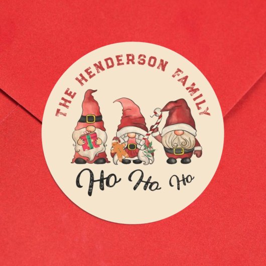 ホホホホホ!かわいい北欧格言クリスマス ラウンドシール