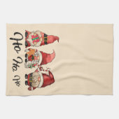 ホホホホホ!かわいい格言ズノルディッククリスマスホリデー キッチンタオル (横)
