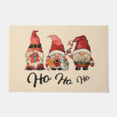 ホホホホホ！かわいい格言ノルディッククリスマスキチェン ドアマット (正面)