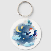 ホホホホホ！サンタが飛行機に乗っている キーホルダー (裏面)