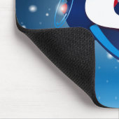 ホホホホホ！サンタが飛行機に乗って口を開く マウスパッド (コーナー)