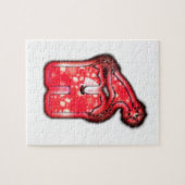 ホホホホホ!サンタクロースハットメリークリスマススター ジグソーパズル (横)