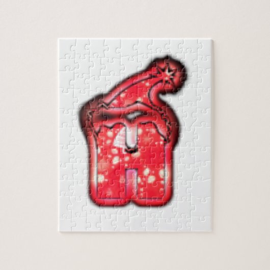 ホホホホホ!サンタクロースハットメリークリスマススター ジグソーパズル (縦)