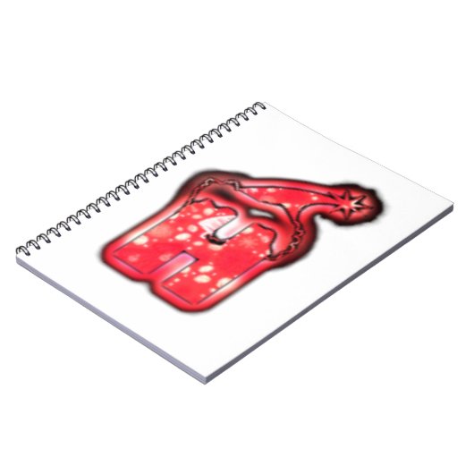 ホホホホホ!サンタクロースハットメリークリスマススター ノートブック (左側)