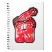 ホホホホホ!サンタクロースハットメリークリスマススター ノートブック (正面)