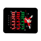 ホホホホホ – サンタ – メリークリスマス(3)デザイン マグネット (横)