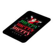 ホホホホホ – サンタ – メリークリスマス(3)デザイン マグネット (左側)