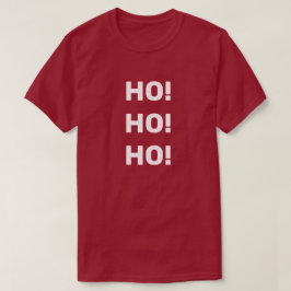 ホホホホホ！ホワイト文字クリスマスホリデータイポグラフィ Tシャツ