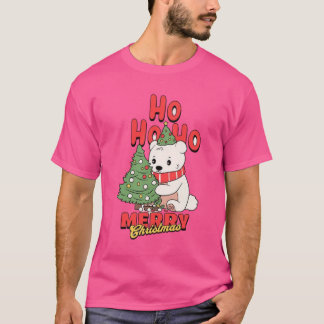 ホホホホホ!メリークリスマスポーラーベアデザインTシャツ Tシャツ