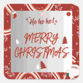 ホホホホホ!!メリークリスマス広場のステッカー スクエアシール (正面)