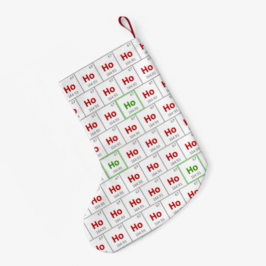 "ホホホホホ"休日の周期表化学 スモールクリスマスストッキング (裏面 (吊り時))