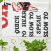 ホホホホホ！特別サンタトゥドリストアートプリント キッチンタオル (折り畳み)