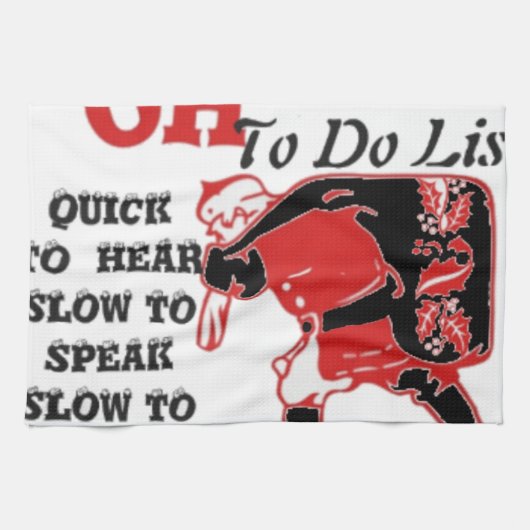 ホホホホホ！特別サンタトゥドリストアートプリント キッチンタオル (横)