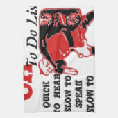 ホホホホホ！特別サンタトゥドリストアートプリント キッチンタオル (縦)