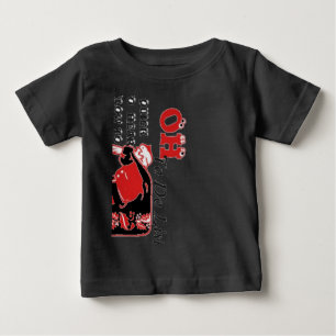 ホホホホホ！特別サンタトゥドリストアートプリント ベビーTシャツ