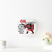 ホホホホホ！特別サンタトゥドリストアートプリント ラウンド壁時計 (ホーム)