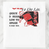 ホホホホホ!特別サンタトゥドリストアートプリント 長方形シール (バッグ)