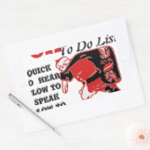 ホホホホホ!特別サンタトゥドリストアートプリント 長方形シール (封筒)