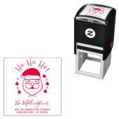 ホホホホホ! |笑顔のサンタ・クリスマス差出人住所 セルフインキングスタンプ (インサイチュ)