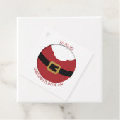 ホホホホホ！赤サンタのベルトと髭の腹 フェイバータグ (インサイチュ)