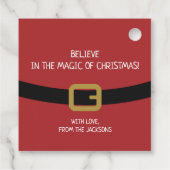 ホホホホホ！赤サンタのベルトと髭の腹 フェイバータグ (裏面)