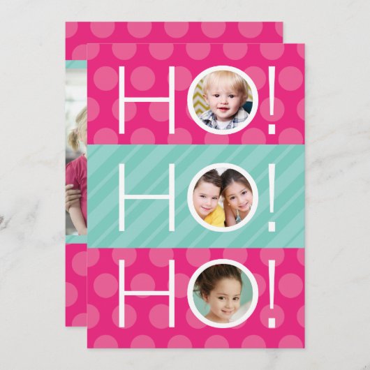 ホホホホホ!Quatre carte de photo de vacances シーズンカード (正面/裏面)