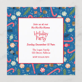 ホホホホメホリデースイーツパターン招待状 招待状