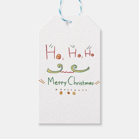 ホホホホメリークリスマスギフトラベル ギフトタグ (正面)