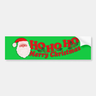 "ホホホホメリークリスマスクリスマスグリー車のバンパーステッカー バンパーステッカー