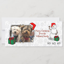 ホホホホメリークリスマスサンタカワイイ雪だるま