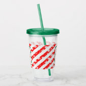 ホホホホメリークリスマスサンタカワイイ雪だるま アクリルタンブラー (左)