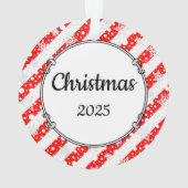 ホホホホメリークリスマスサンタカワイイ雪だるま オーナメント (裏面)