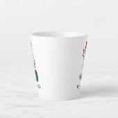 ホホホホメリークリスマスサンタカワイイ雪だるま カフェラテマグ (正面)