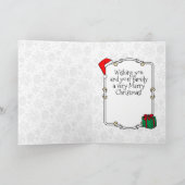 ホホホホメリークリスマスサンタカワイイ雪だるま カード (内部)