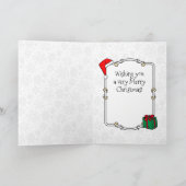 ホホホホメリークリスマスサンタカワイイ雪だるま カード (内部)