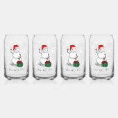 ホホホホメリークリスマスサンタカワイイ雪だるま ガラス缶 (裏面)