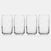 ホホホホメリークリスマスサンタカワイイ雪だるま ガラス缶 (左)