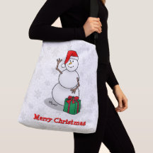 ホホホホメリークリスマスサンタカワイイ雪だるま